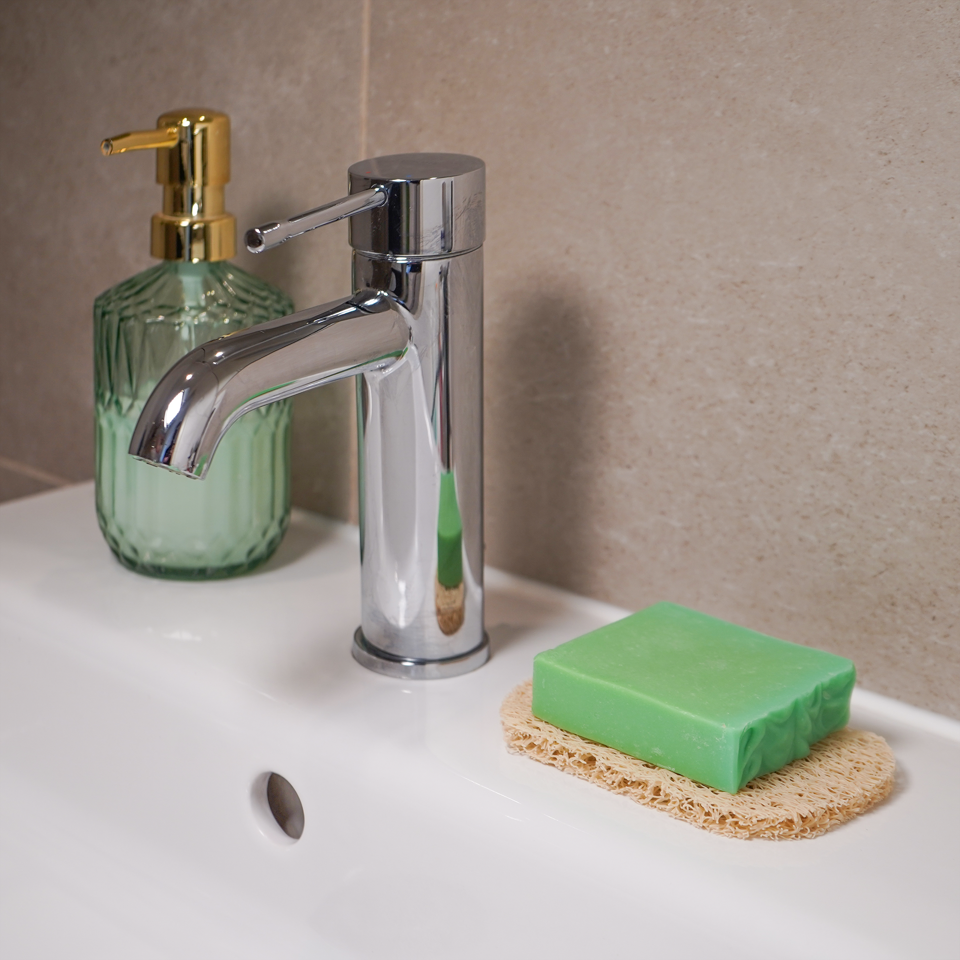 Beige Soap Saver Seifenablage aus Naturmaterial, praktische Seifenauflage für Badezimmer Zubehör und Ordnung